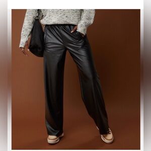 COPY - Aerie - Faux leather wide leg pants